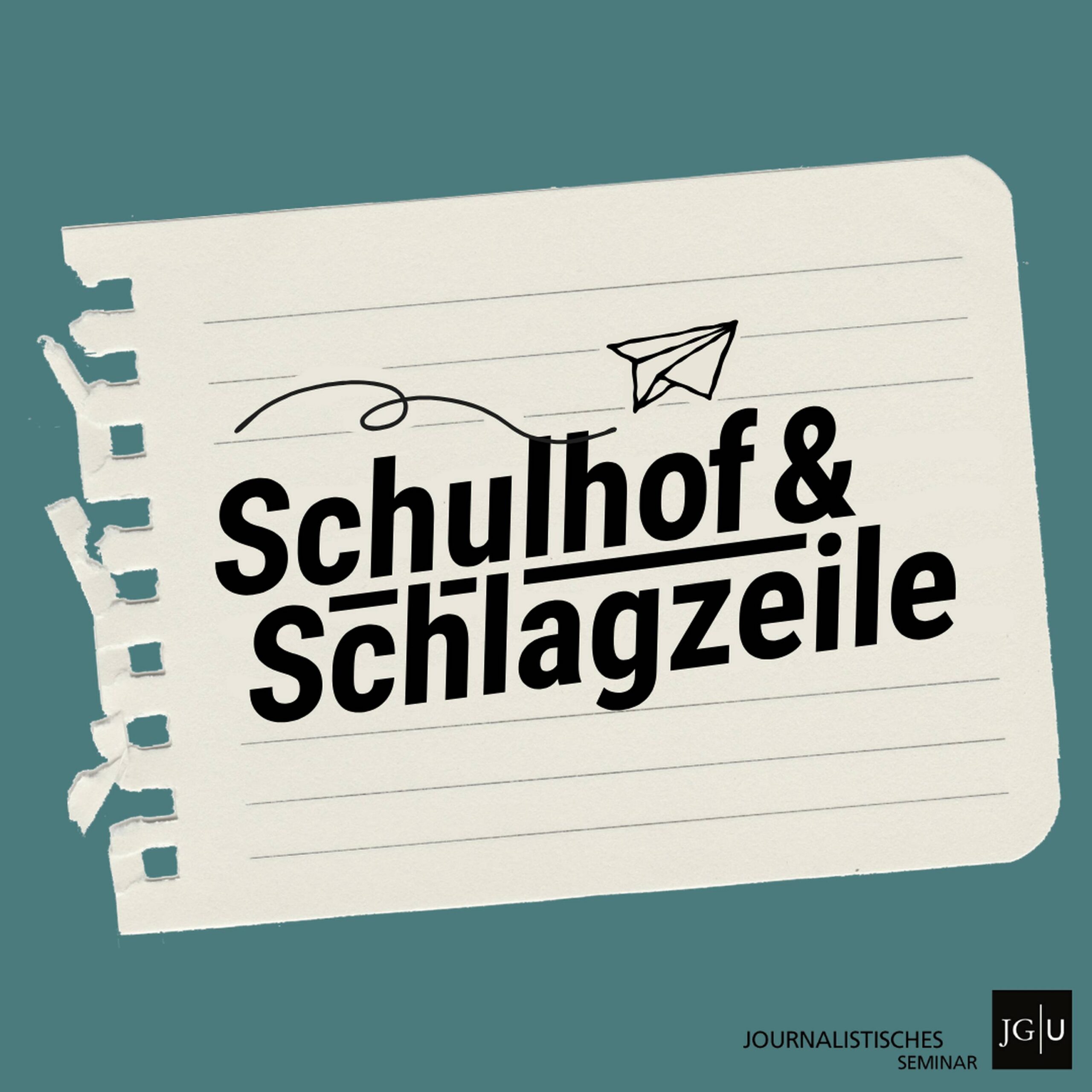 Schulhof und Schlagzeile
